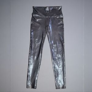 Spanx Python Print Leggings Chocolate Brown Sz Large Excellent Condition